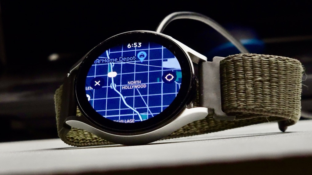Galaxy Watch 4 doing navigation on Google Maps 